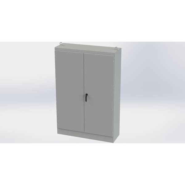 3 Point Latch with Padlock/Keylock Handle Electrical Enclosures, 90 in H, 20 in D, 60 in W